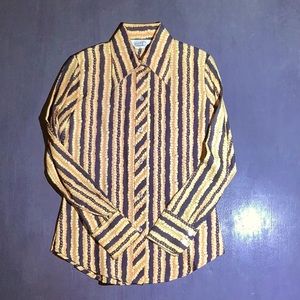 Vintage 1970s RD #2 Women’s Long Sleeve Button Down Shirt | Size 9/10